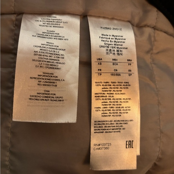 Armani‎ Exchange Jacket Zip Up Hooded Navy Size XS - Picture 7 of 9